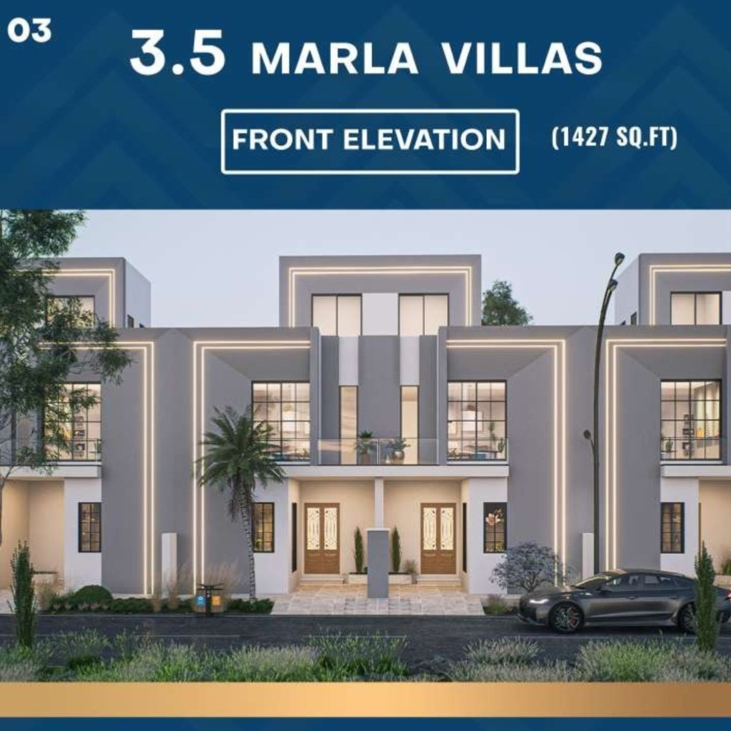 Ravi Urban Villas 3.5 Marla Villa Front Elevation